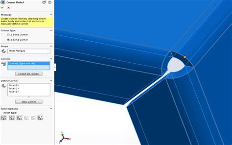 how to round corners on sheet metal|solidworks corner relief sheet metal.